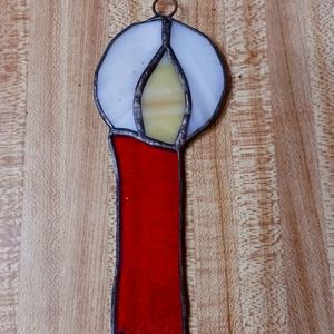 Stained Glass Christmas Candle